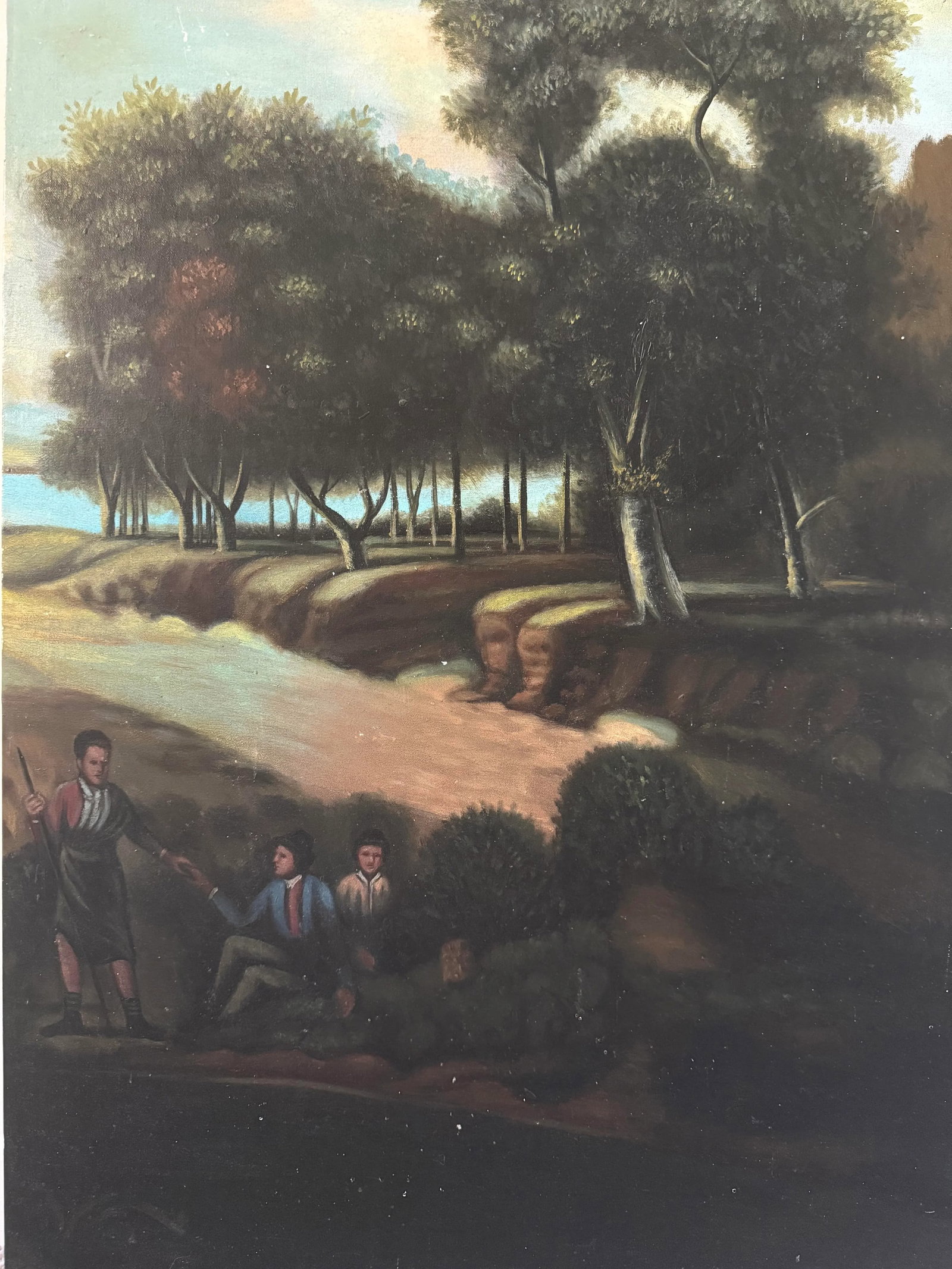 19th Century Original Oil Landscape Painting on Board - 9
