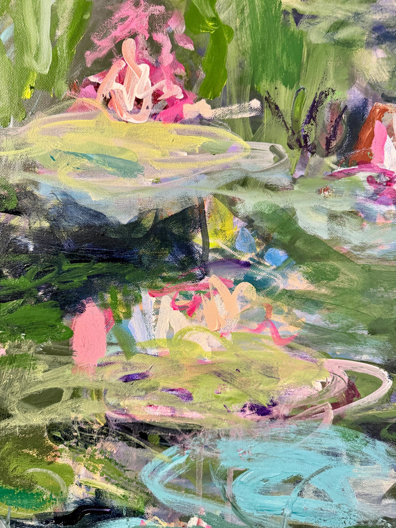 Lily and Blue, Original Painting by Sandy Welch - 4