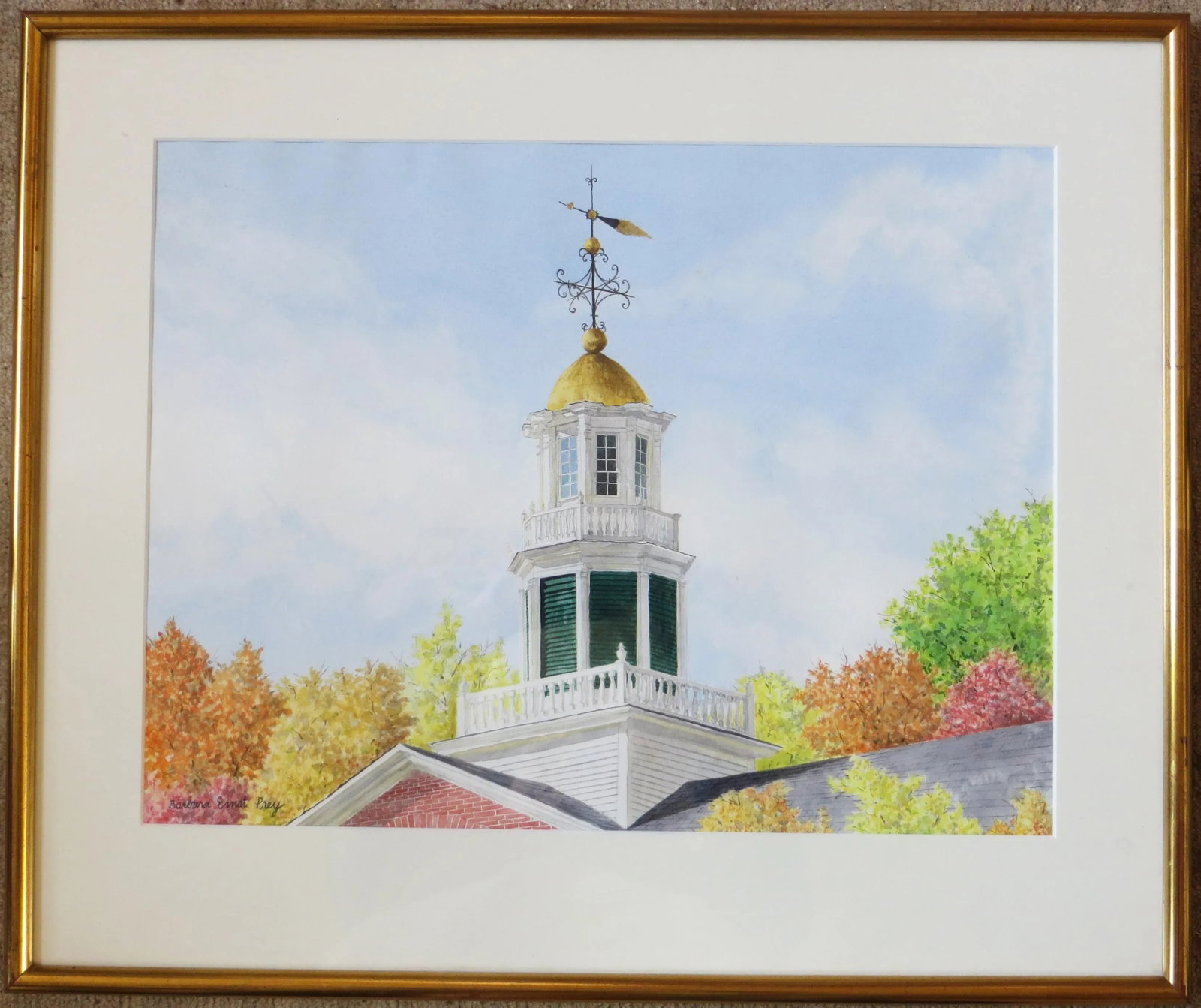 Barbara Ernst Prey Watercolor Painting, Griffin Hall, Williams College - 4
