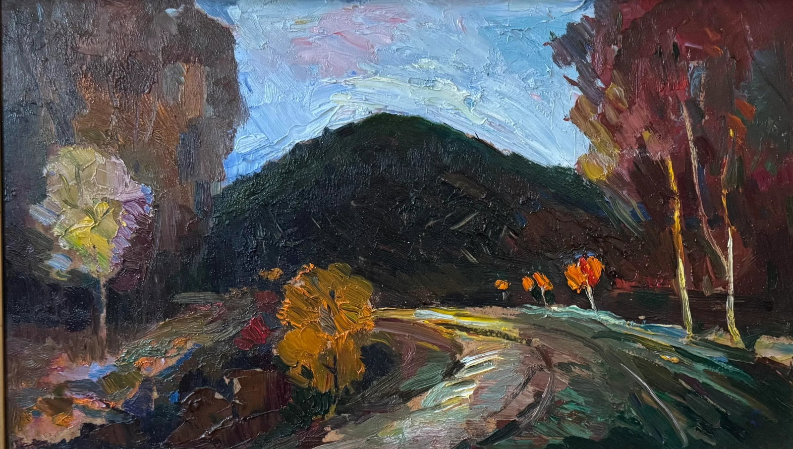 Foothills of the Carpathian Mountains, Oil on Board by Joseph Puchinskiy - 2