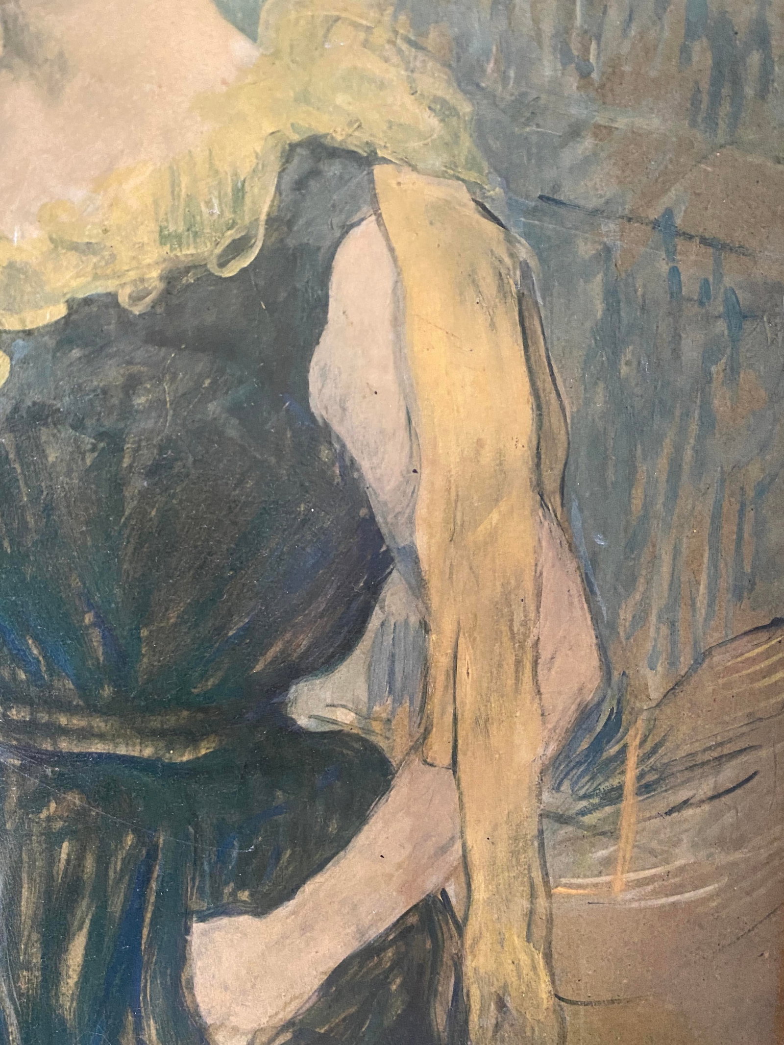 Mid-Century Oil Painting Inspired by "The Clowness Cha-U-Kao", Unesco TravelIng Print Exhibition - 2