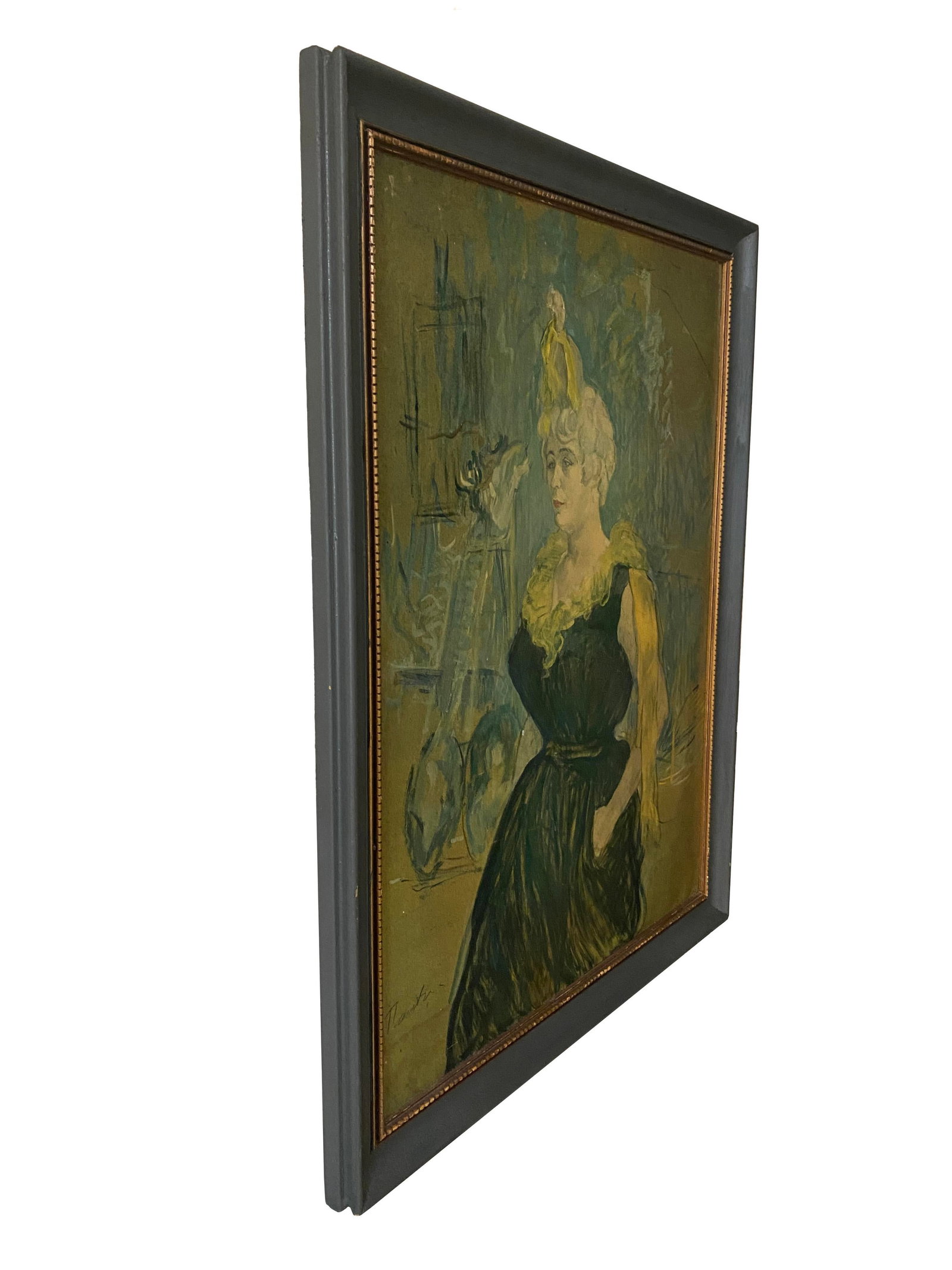 Mid-Century Oil Painting Inspired by "The Clowness Cha-U-Kao", Unesco TravelIng Print Exhibition - 9