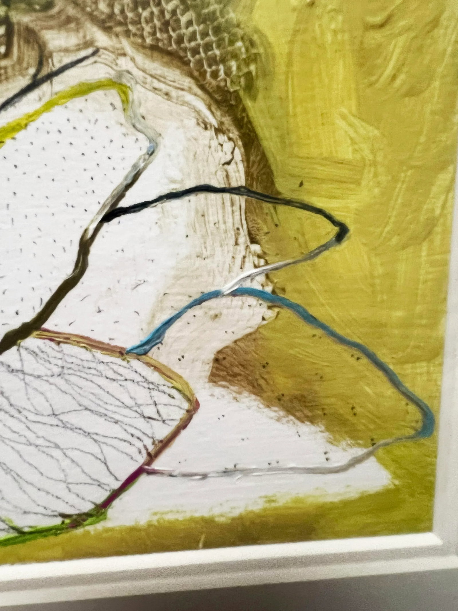 1990s Josette Urso, "Rock Tumble" , Oil on Paper, Abstract Scene - 4