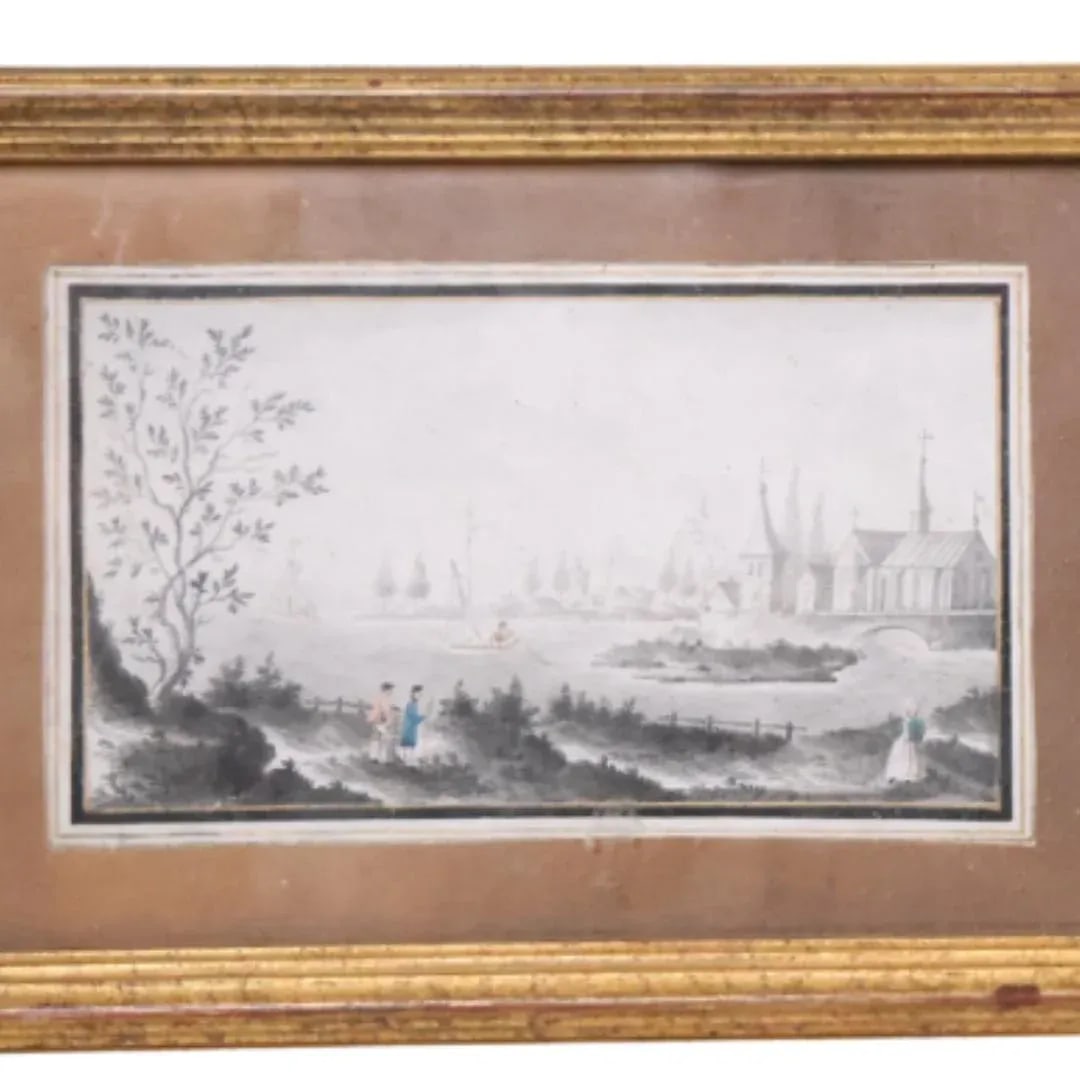 19th Century French Small Coastal Engraving (Set of 2) - 3