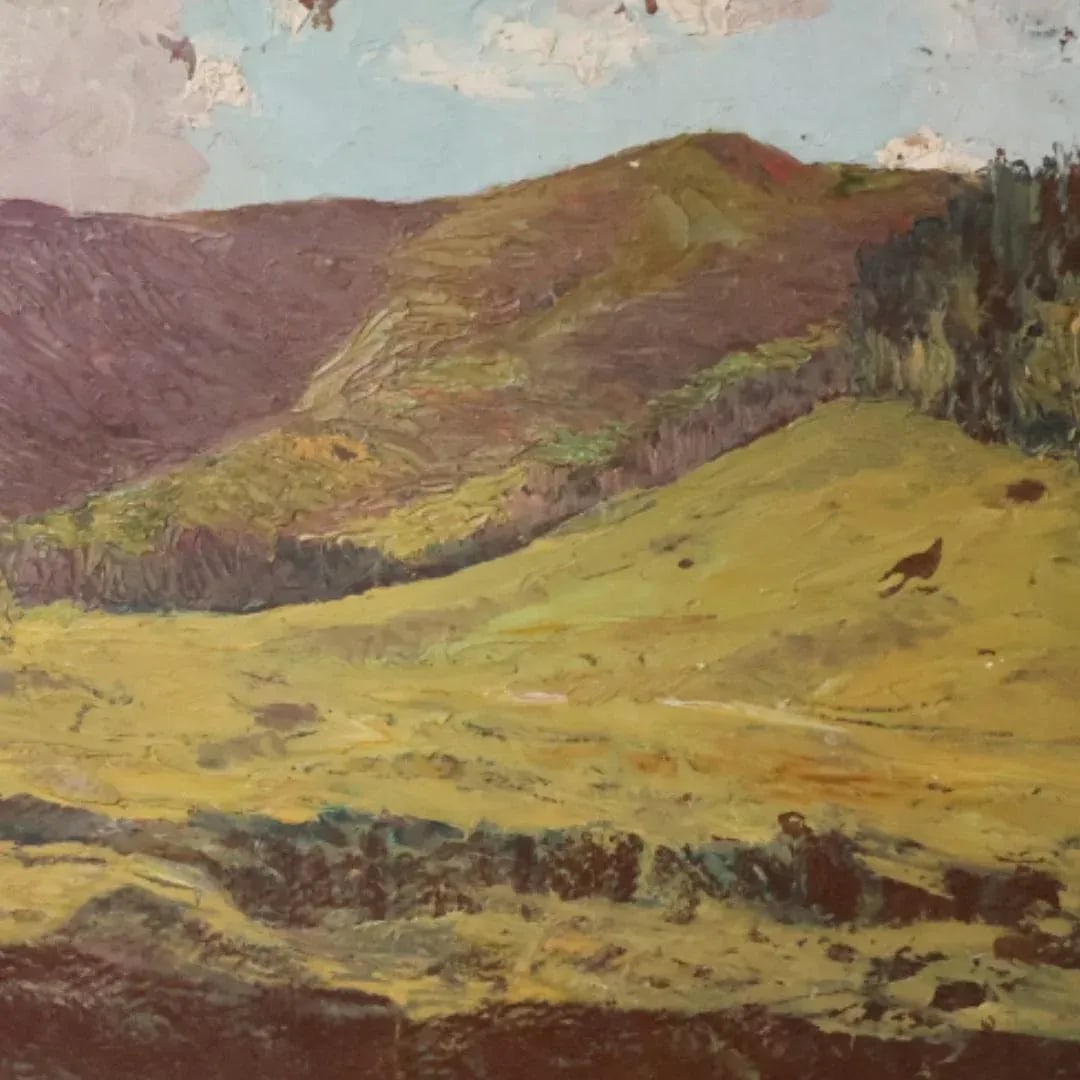 Mid-20th Century French Mountain Meadow Painting - 2