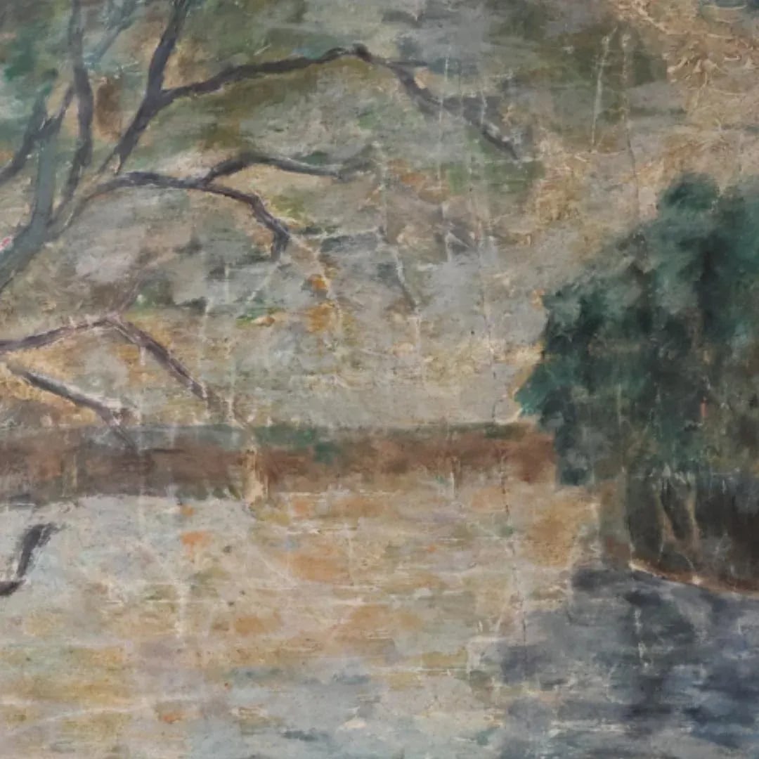Mid-20th Century French Lakeside Painting - 2