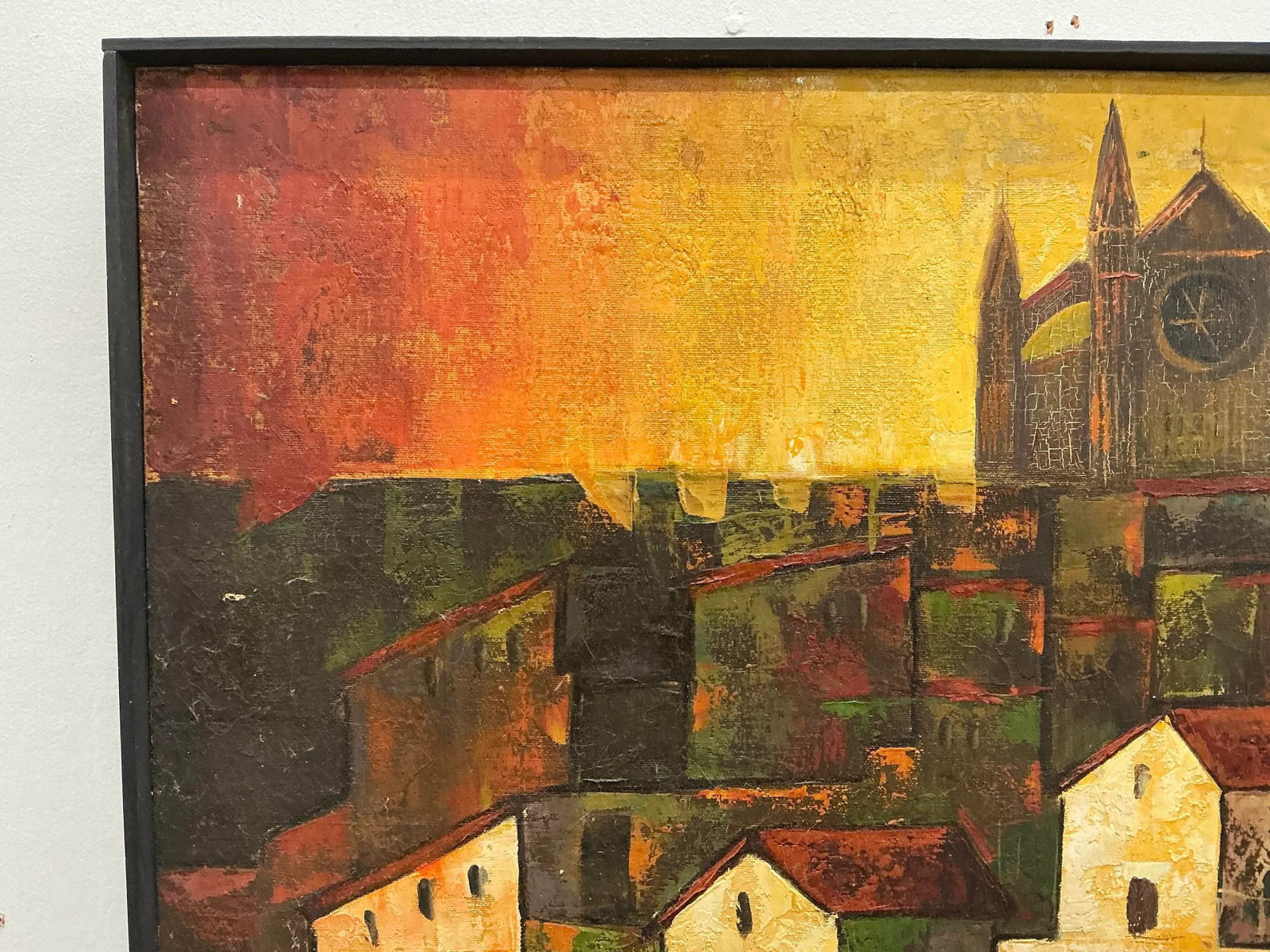 Mid Century Spanish Palma De Mallorca Oil Cityscape Painting - 4