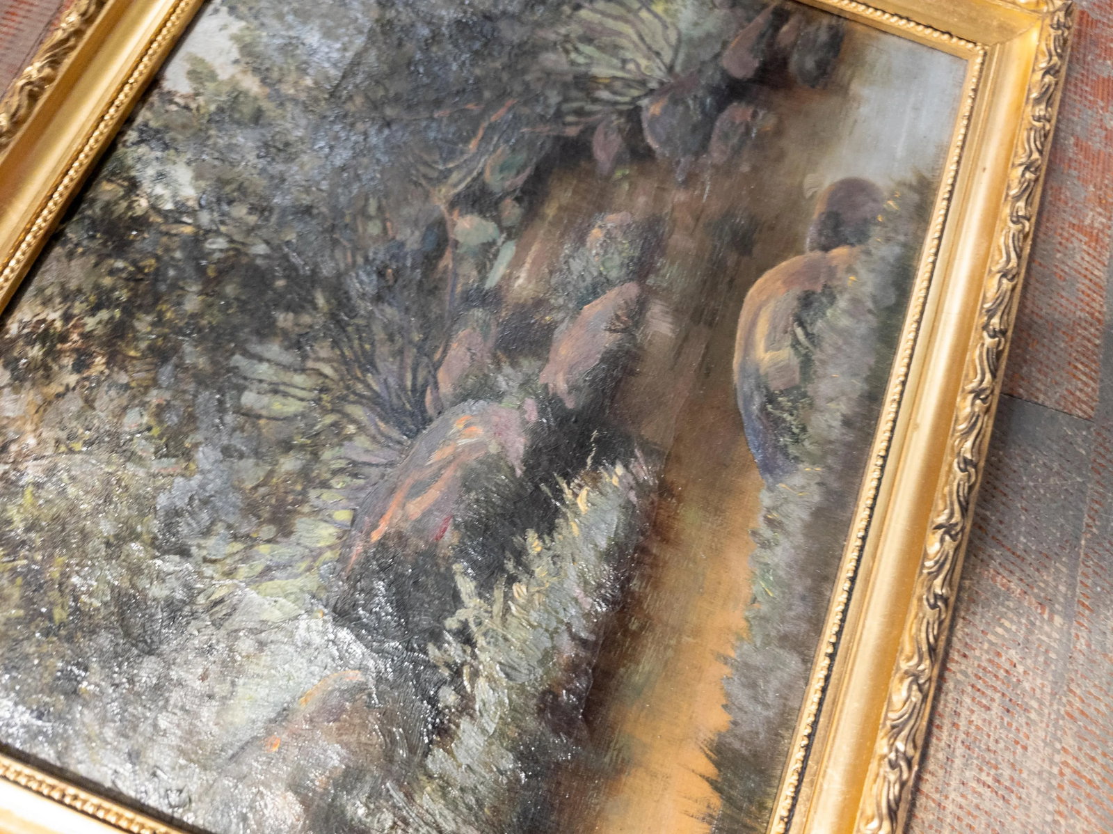 19th Century American Hudson River School Style Stream Landscape Painting - 11