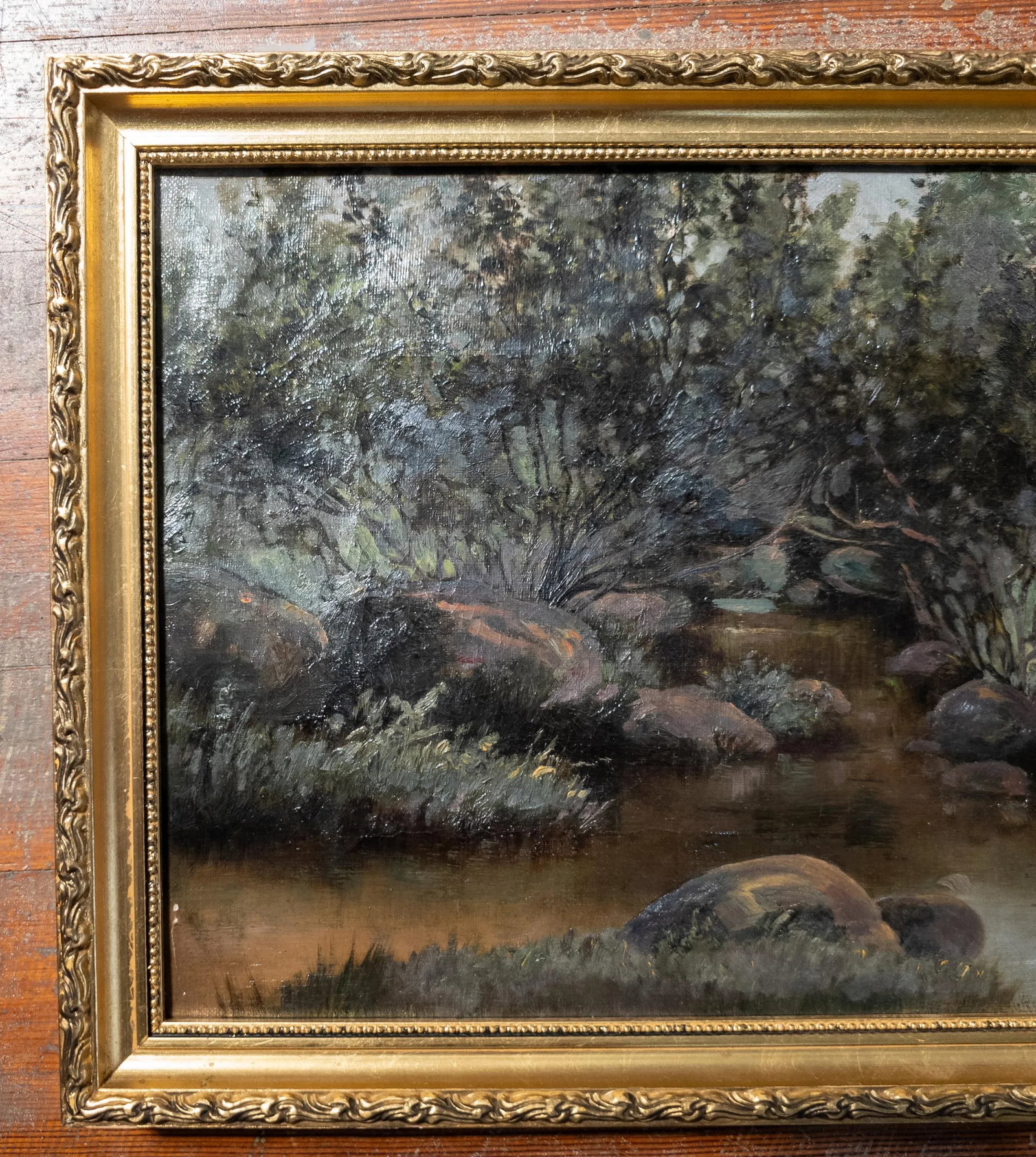 19th Century American Hudson River School Style Stream Landscape Painting - 2
