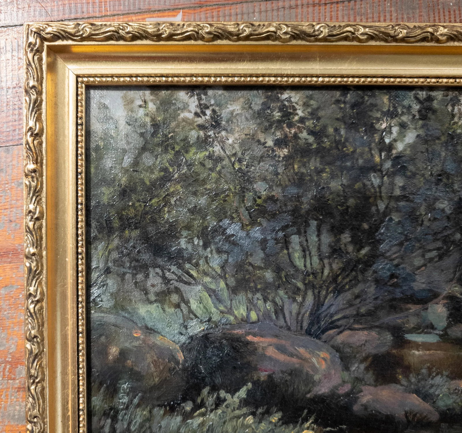 19th Century American Hudson River School Style Stream Landscape Painting - 7