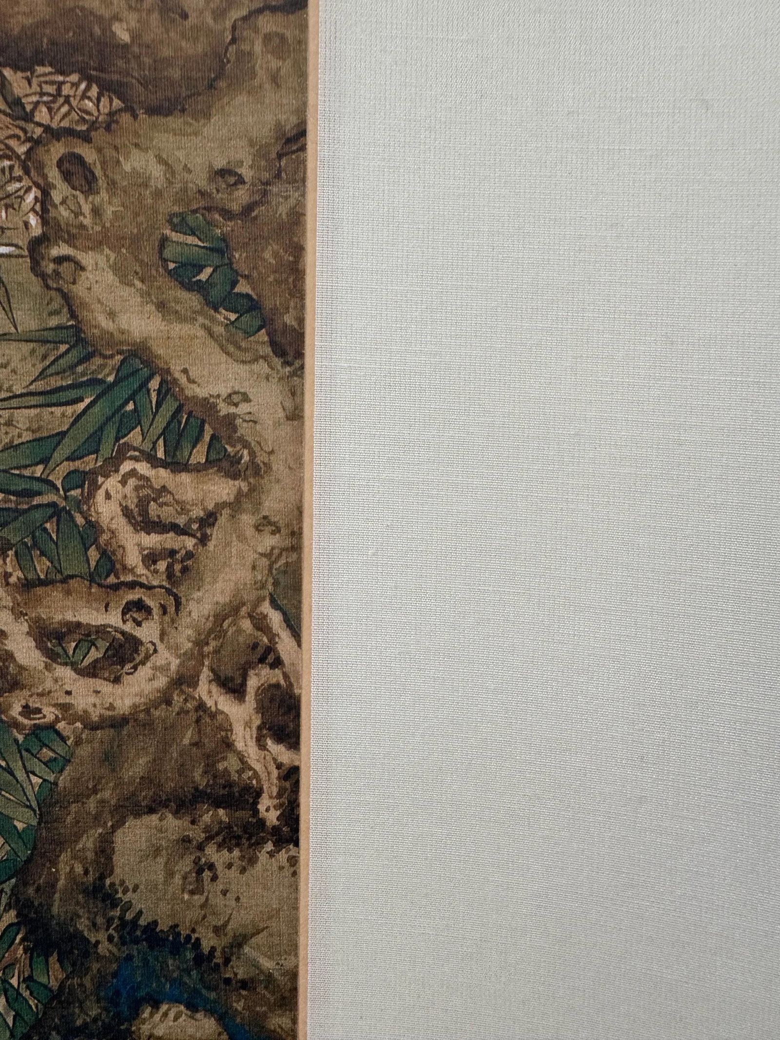 Mid 20th Century Shen Quan Landscape With Monkeys Print on Xuan Paper Scroll - 11