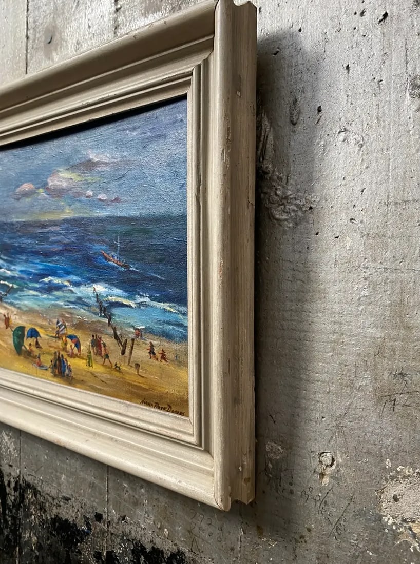 1948 Norma Page Donges Beach Oil on Canvas - 5