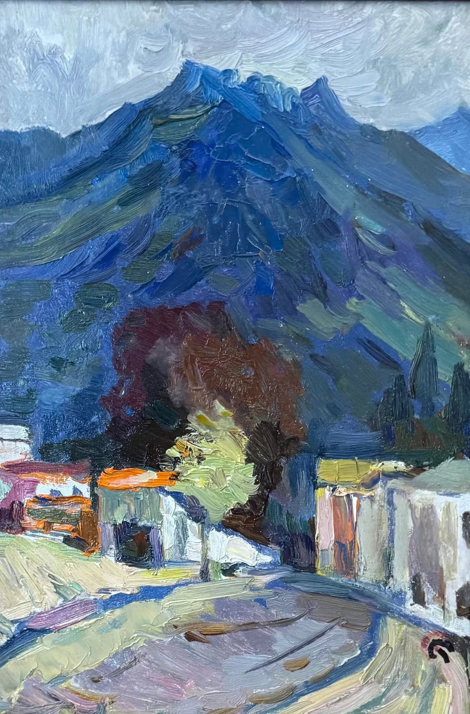 "In the Caucuses" by Joseph Puchinskiy, Oil on Canvas C. 1970 - 2