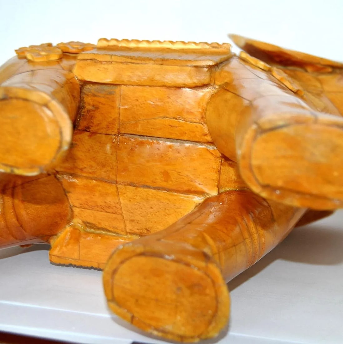 Mid 20th Century Hindu Trunk-Up Elephant Hand-Carved Wood Indian Ganesha Animal Sculpture Statuette - 7