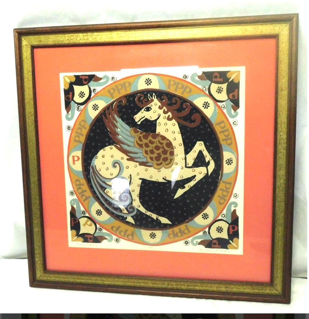 Barbara F. Hughes "P Is for Pegasus" Framed Signed Print 1/50 - 9