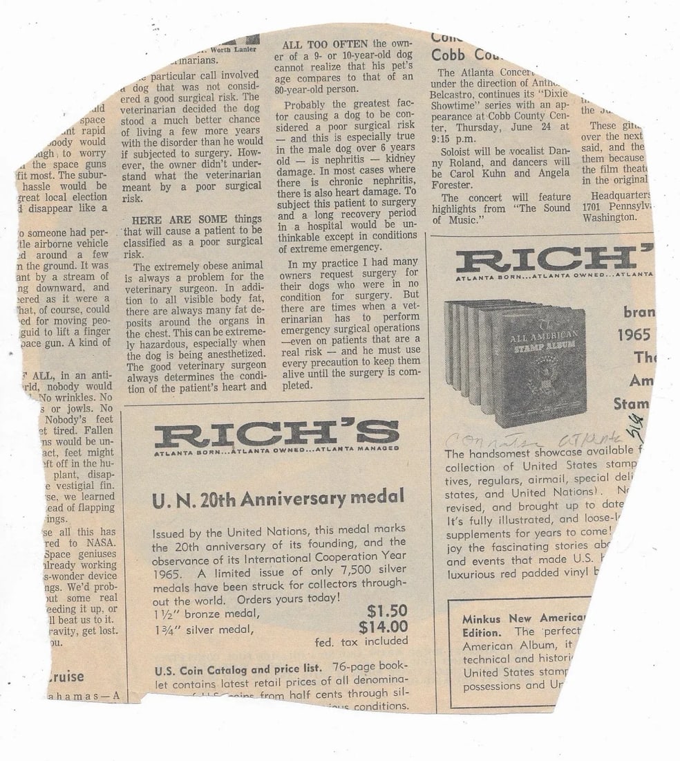 1965 Larry Connatser Pop Art Painting on Newspaper - 2