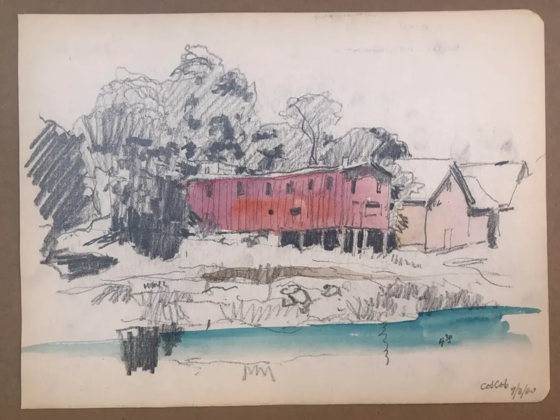 1960 Norman Kent Cos Cob Watercolor - 3