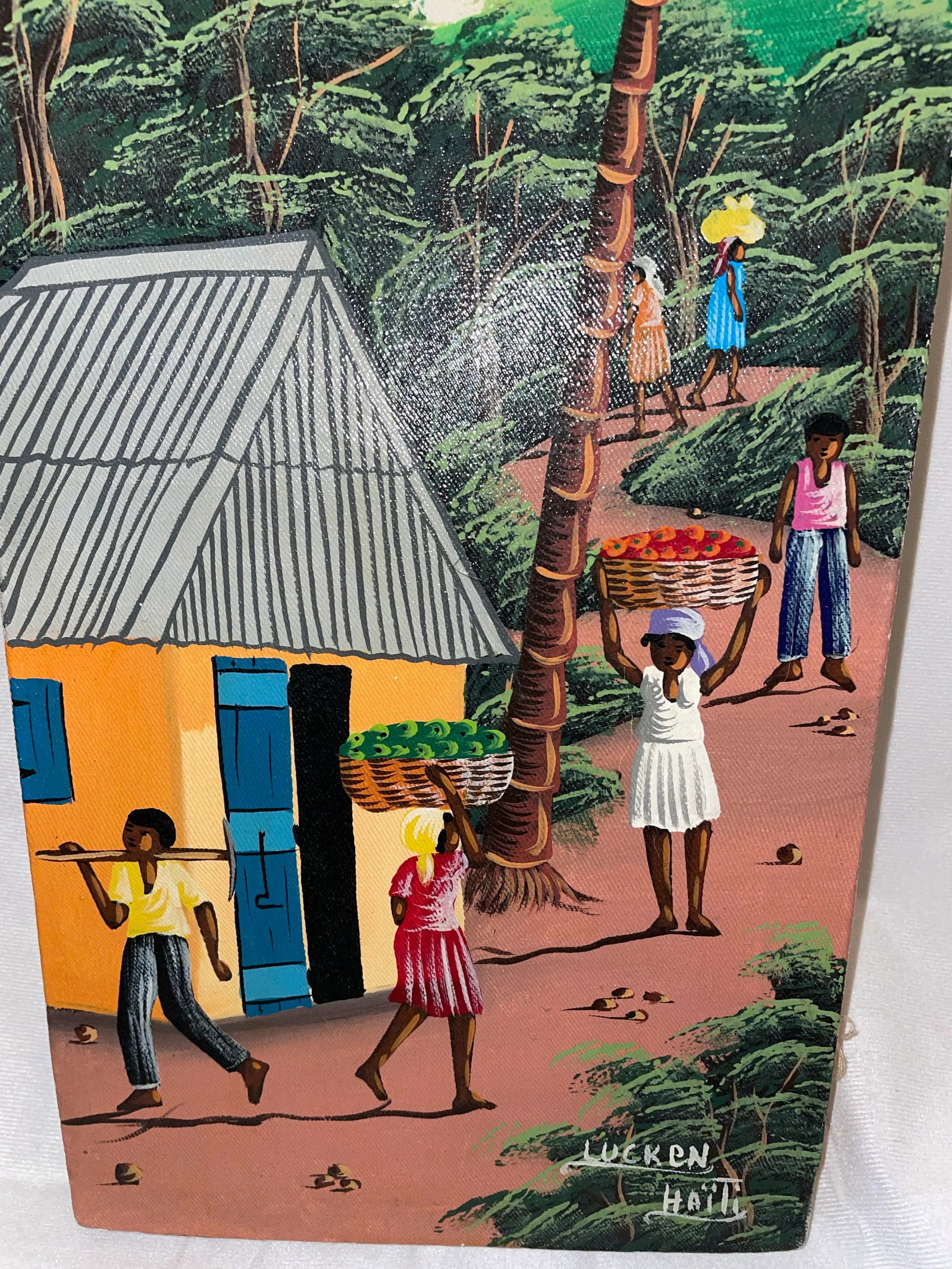 Oil Painting Folk Art From Haiti by Lucken - 5