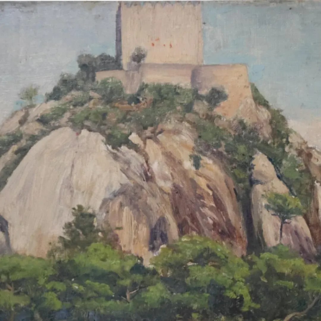 Mid-20th Century French Fortress Painting - 2