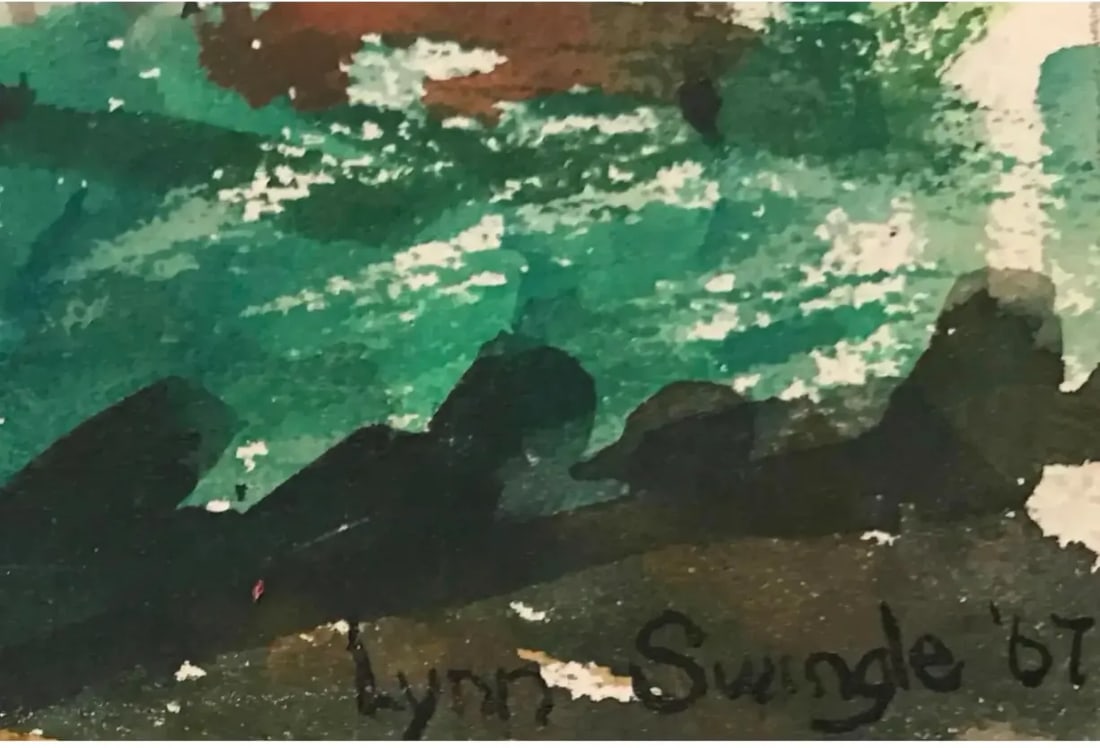 1967 Lynn Swingle Rural Landscape Watercolor - 2