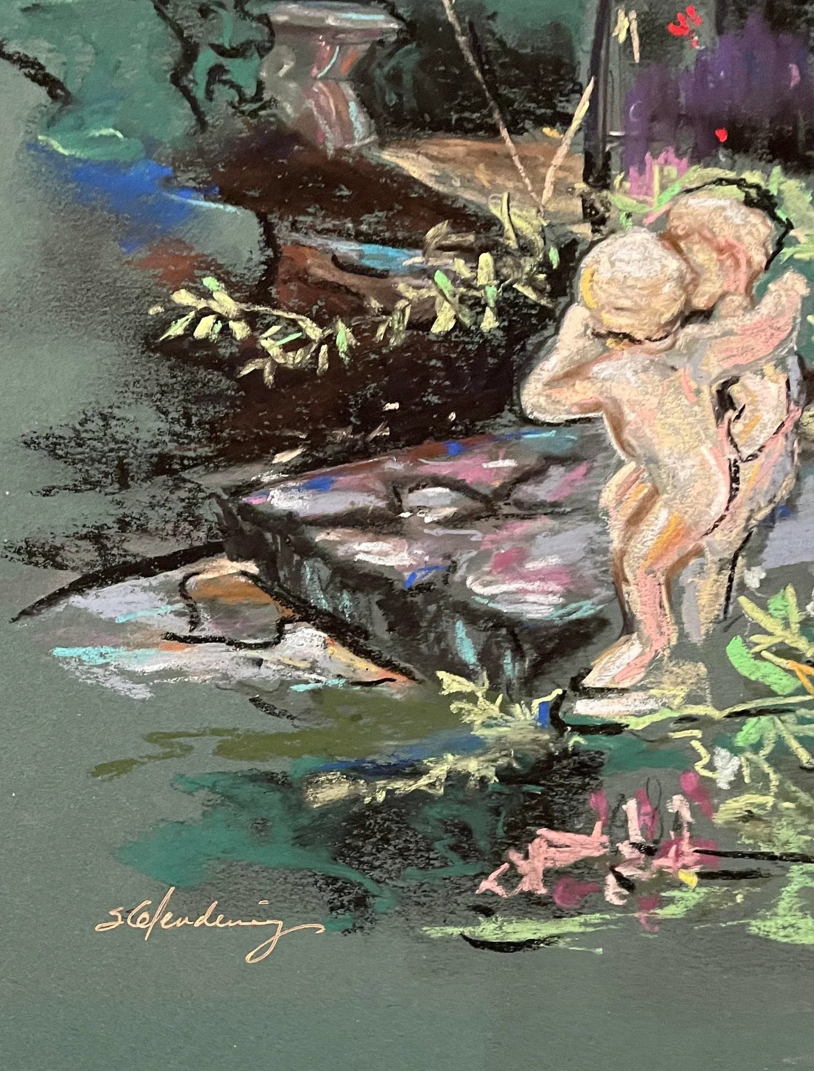 Impressionist Garden Pastel by Susan Glendenning - 2