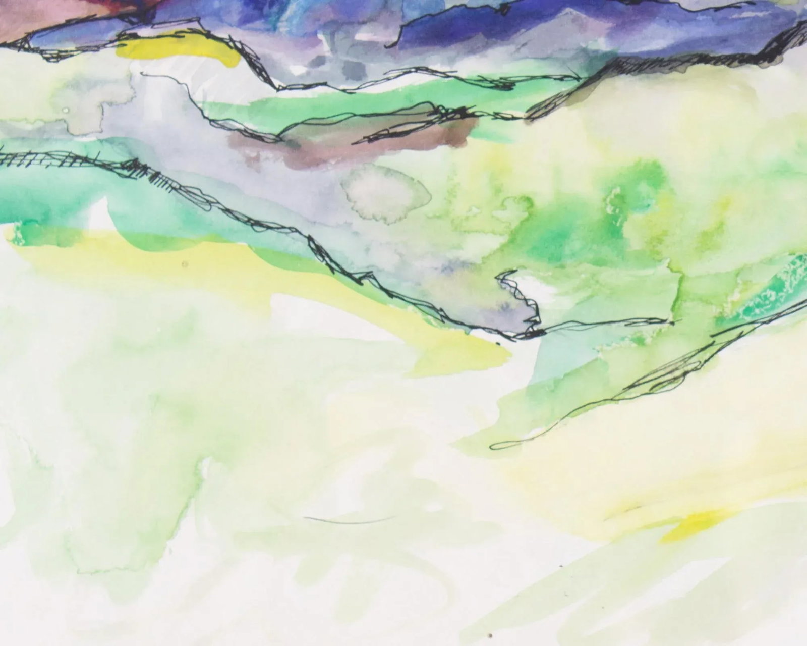 1967 Watercolor and Ink Painting of Pike National Forest by Harry Hilson - 6