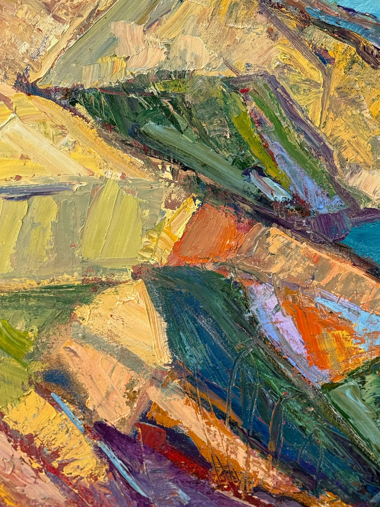 Landscape Original Oil on Canvas Berkeley Shorebird Park 32x36" - 6