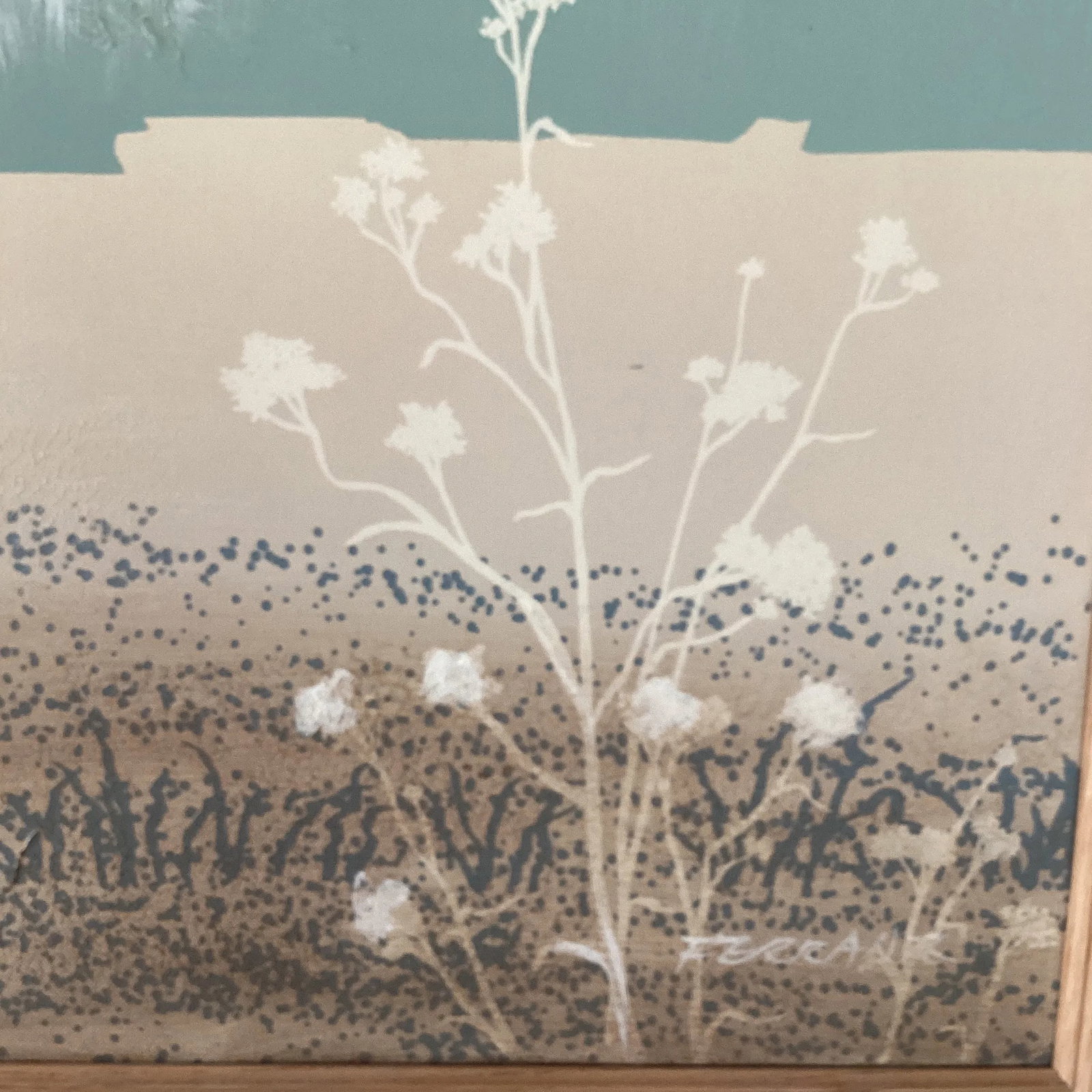 Mid 20th Century Vintage Southwestern Style Landscape and Pottery Painting by American Artist Frank - 12