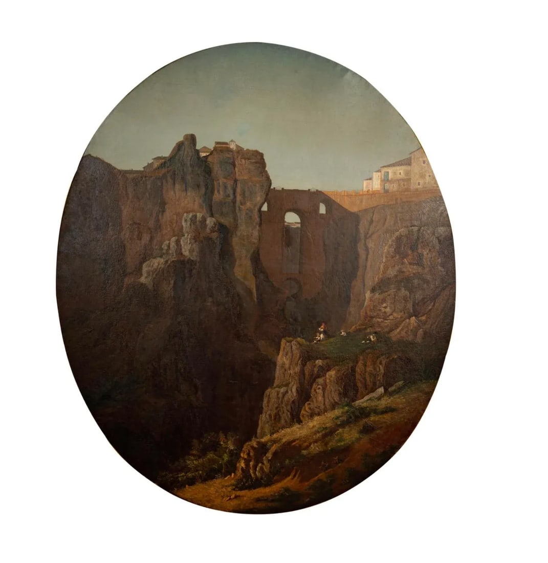 Manuel Criado Y Baca 1839-1899 Paso De Los Gaitanes Malaga, Spain Canvas - 2