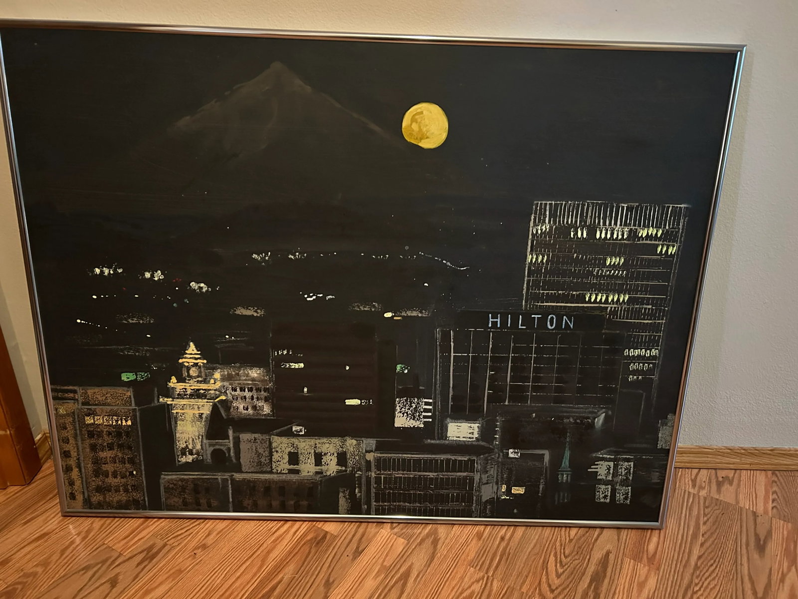 1980s Portland at Night Diptych, Framed- Set of 2 - 2