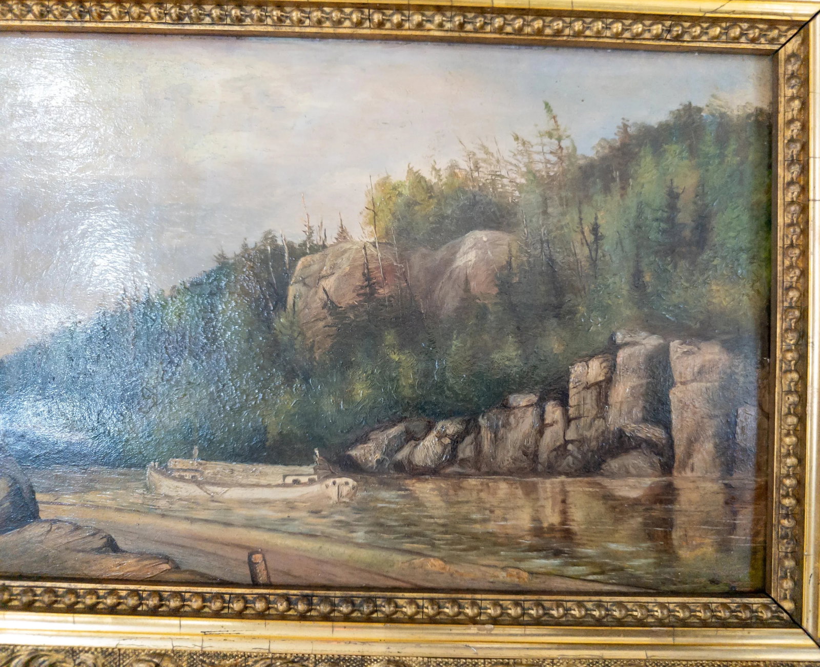 19th Century American Hudson River School Landscape Painting of a River or Canal - 10