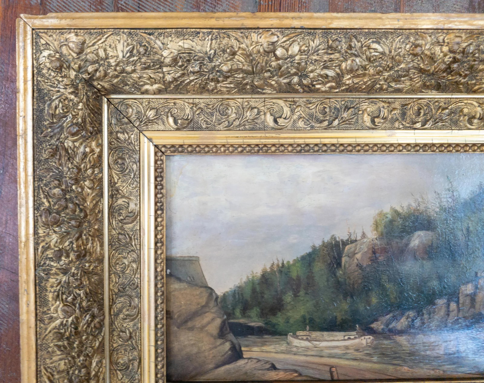 19th Century American Hudson River School Landscape Painting of a River or Canal - 3