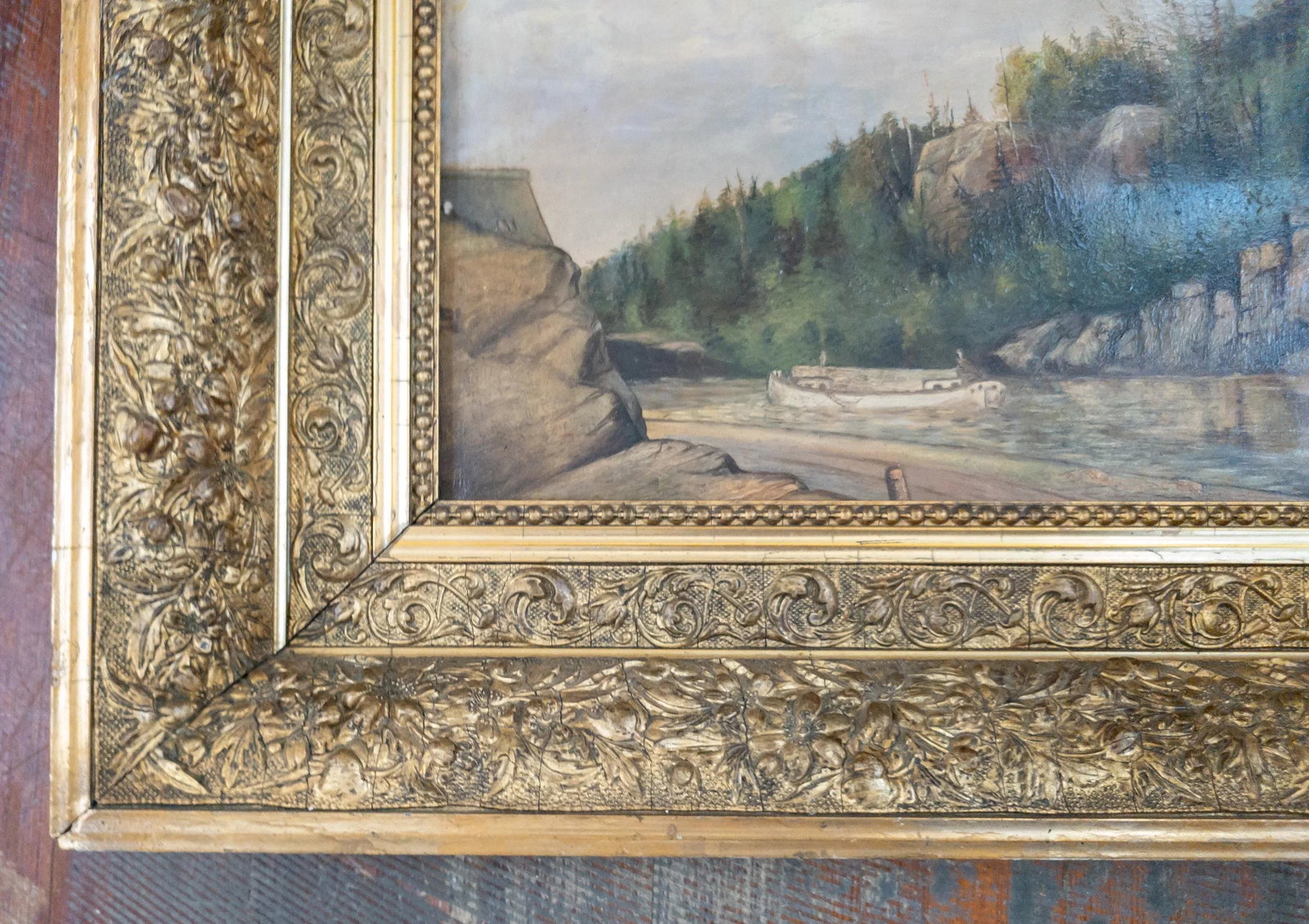 19th Century American Hudson River School Landscape Painting of a River or Canal - 6