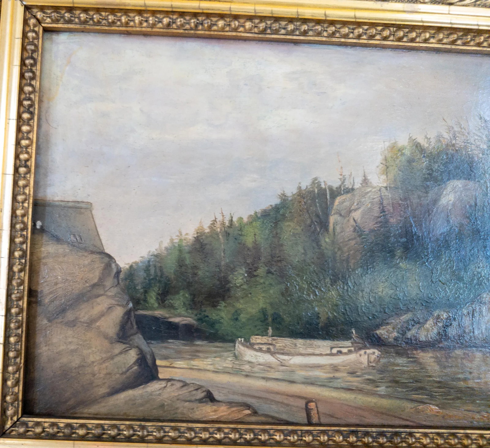 19th Century American Hudson River School Landscape Painting of a River or Canal - 8