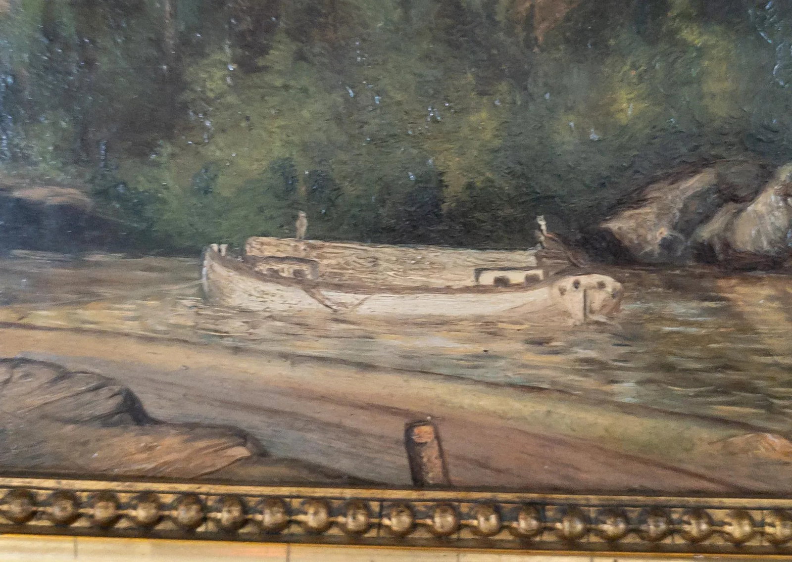 19th Century American Hudson River School Landscape Painting of a River or Canal - 9