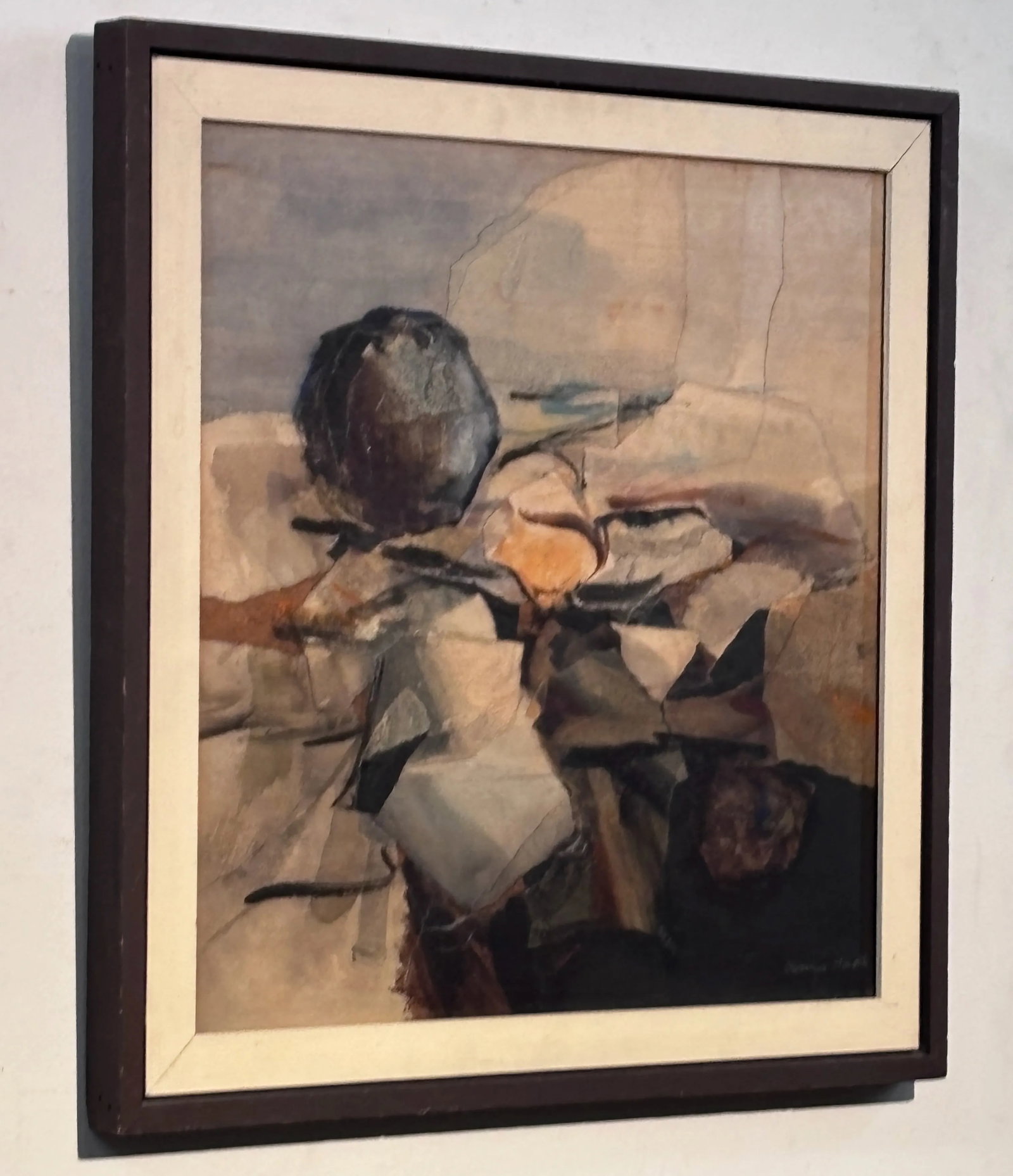 California Artist Alexander Nepote Mixed Media Modern Abstract Painting 1962 - 3