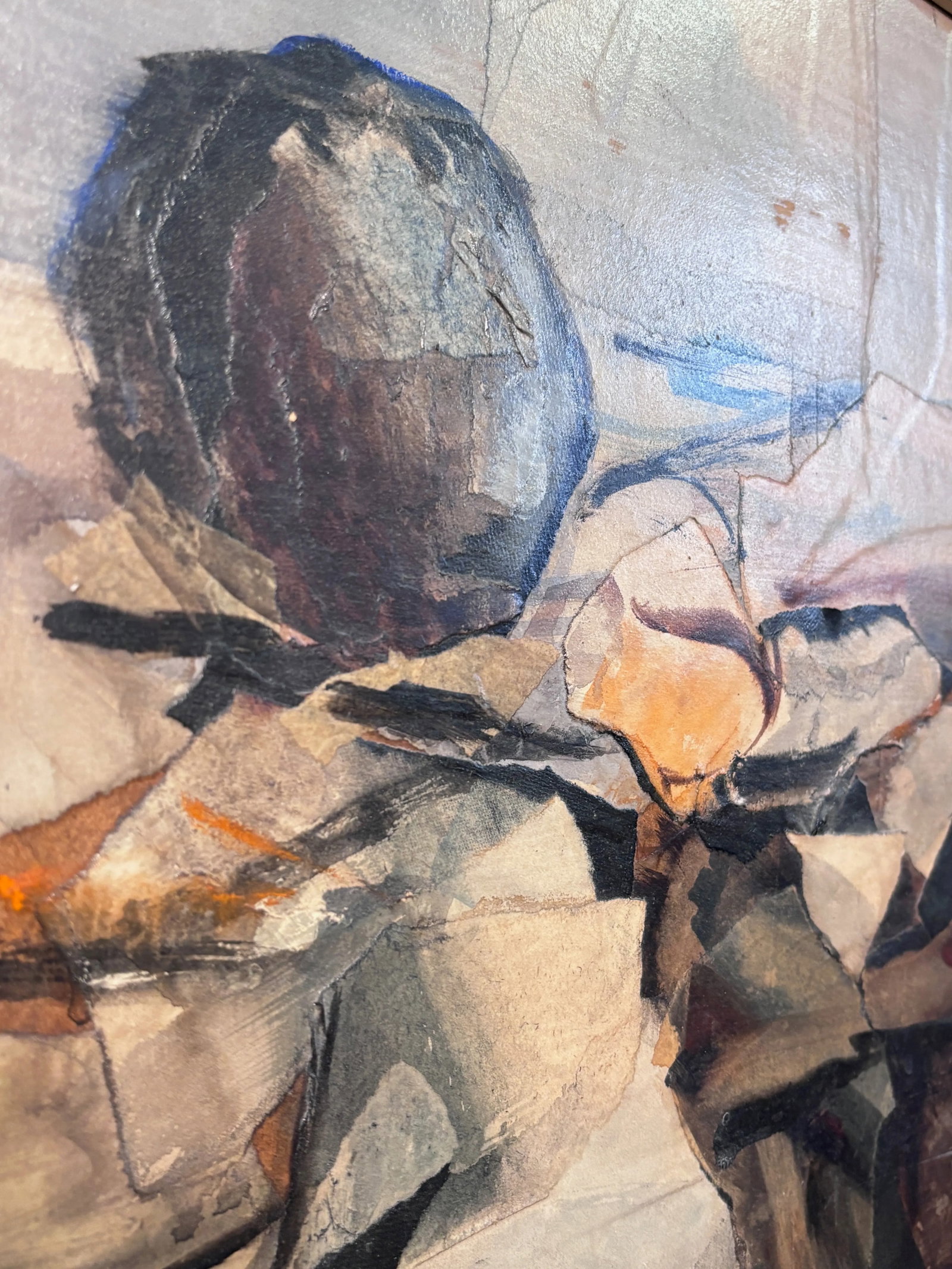 California Artist Alexander Nepote Mixed Media Modern Abstract Painting 1962 - 6