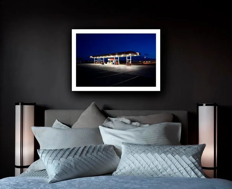 Lonely Gas Station - Photograph by George Diebold - Archival Museum Frame and 8 Ply Mat - 3
