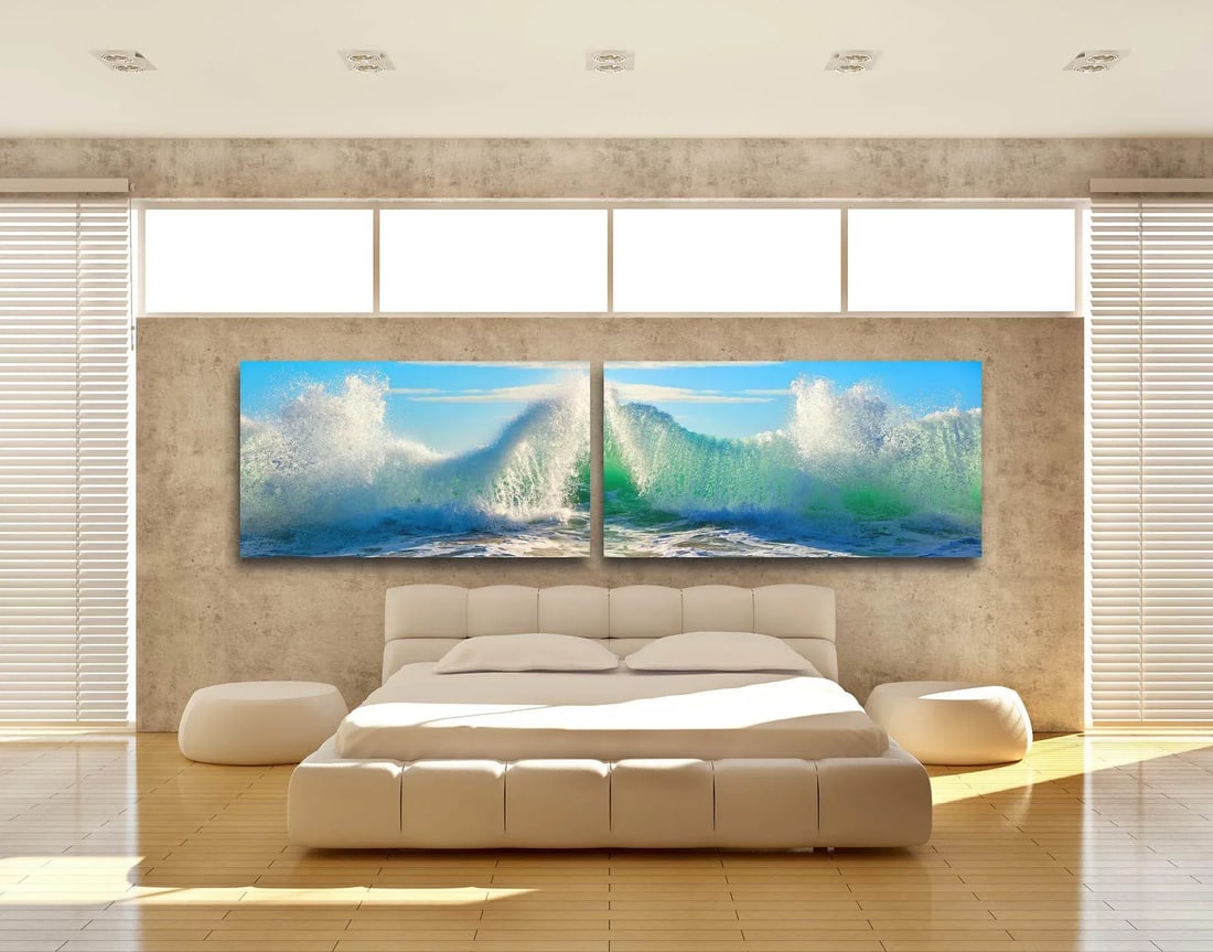 Saltwater Slinky - Photograph by George Diebold - Plexiglas Laminated Diptychy - Island of Kauai, Ha - 2