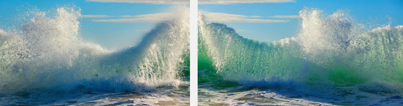 Saltwater Slinky - Photograph by George Diebold - Plexiglas Laminated Diptychy - Island of Kauai, Ha - 3