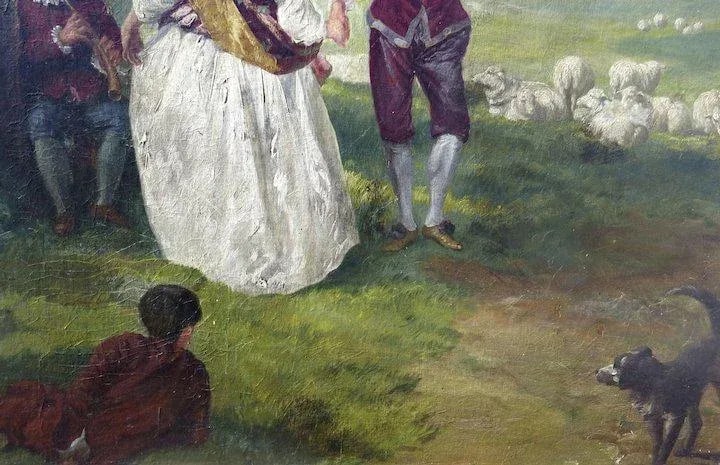 1920s French Oil on Board Paintings - a Pair - 4