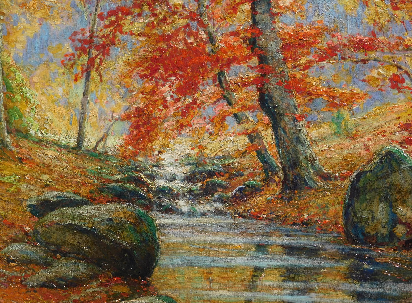 Camillo Adriani Vintage Oil Painting Impressionist Landscape Ma Artist B,1908 - 3
