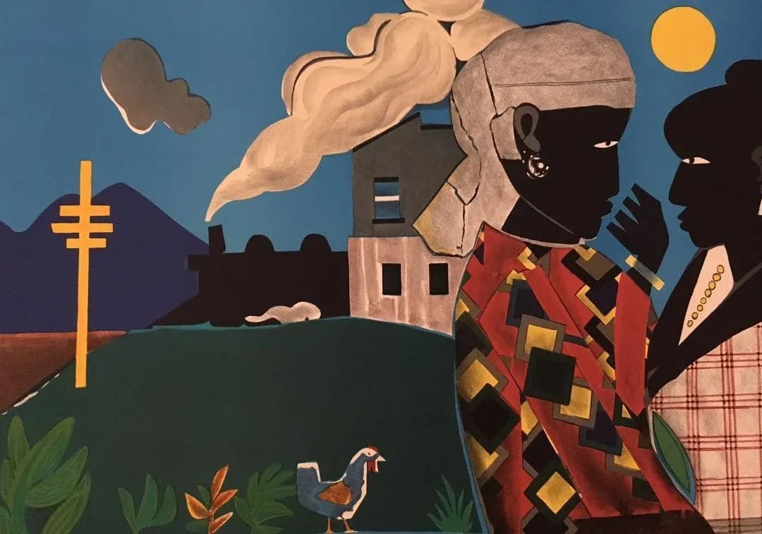 Romare Bearden, Artist - "The Conversation" Lithograph - 1979 - 4