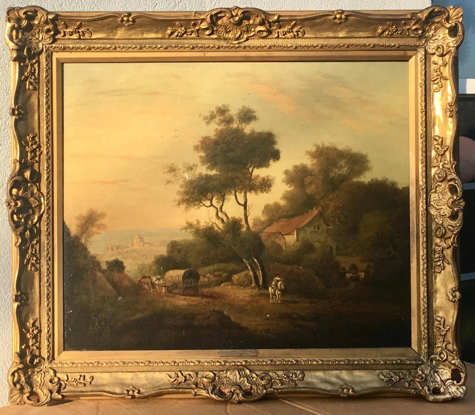18th Century Old Master Style Landscape Oil Painting by Julius Caesar Ibbetson, Framed - 11