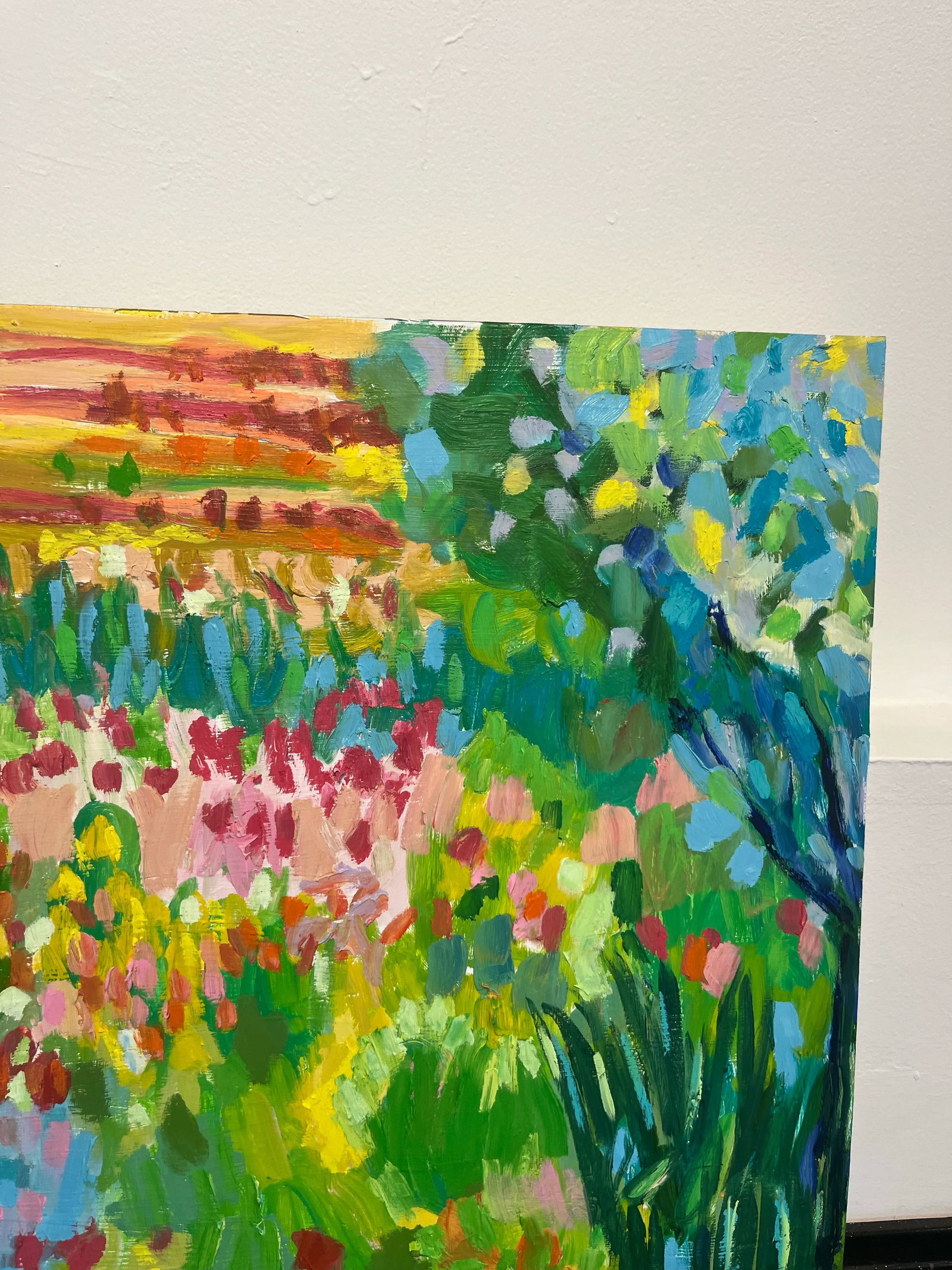 Contemporary Expressive and Vibrant Oil Painting on Linen of Gardenscape by Tiffany Stronsky - 2