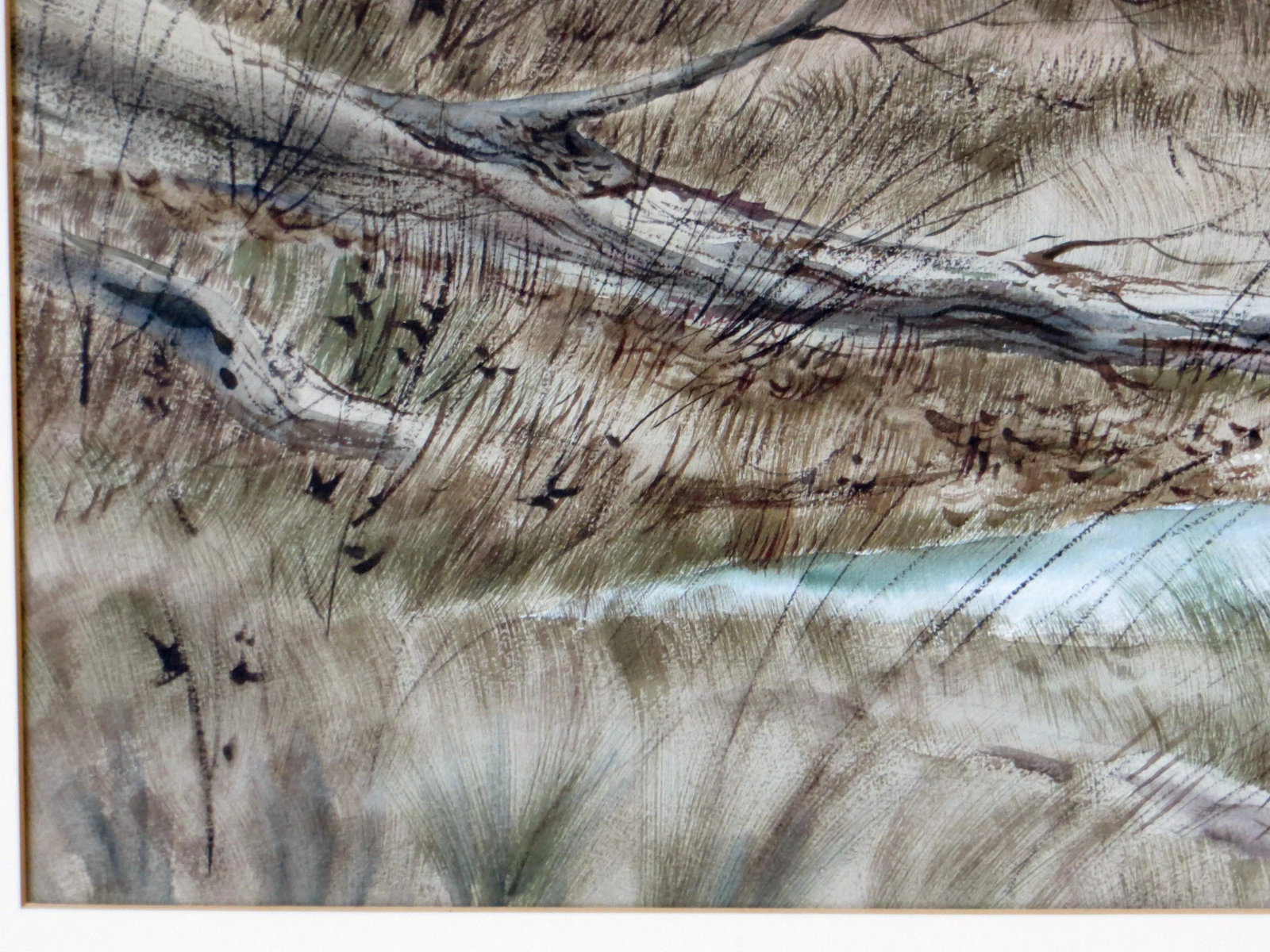 Mid 20th Century "Delaware Landscape" Watercolor Painting by Edward Lynam Grant, Framed - 9