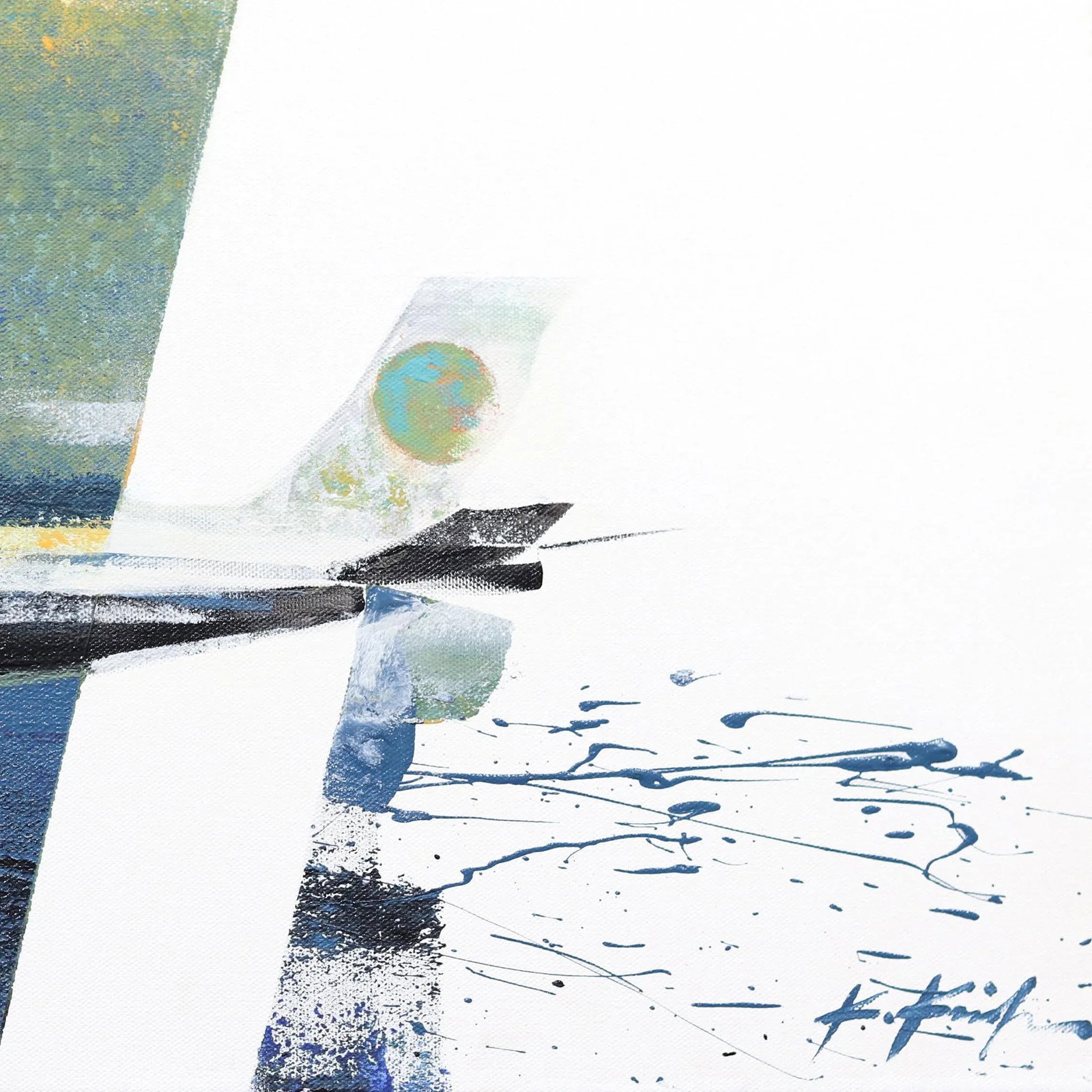 Foxtrot Bravo - Contemporary Realist Acrylic Airplane Sky Travel Skyscape Painting by Kathleen Keife - 5
