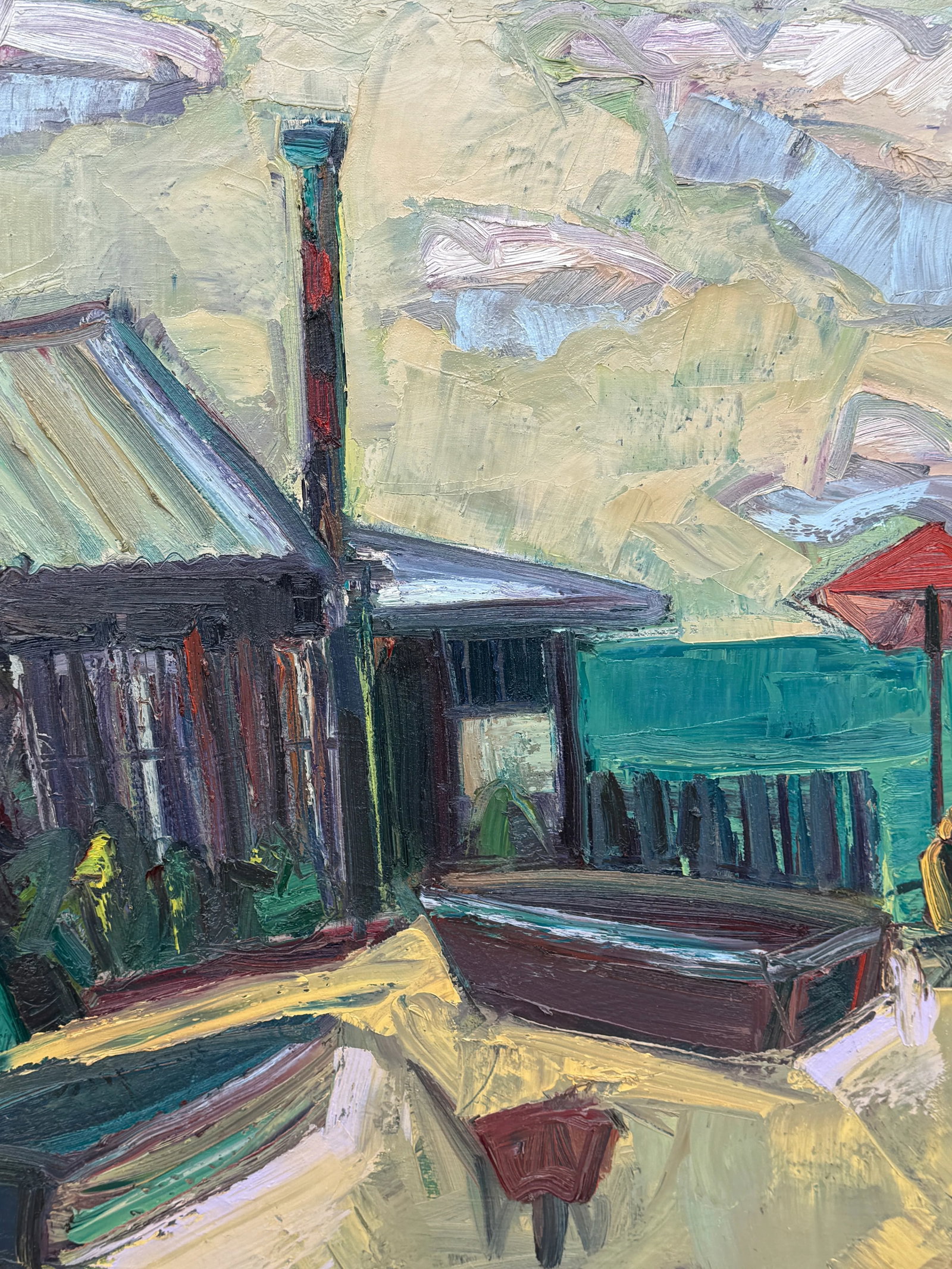 Expressionist California Landscape China Camp Oil Painting Hartman - 5