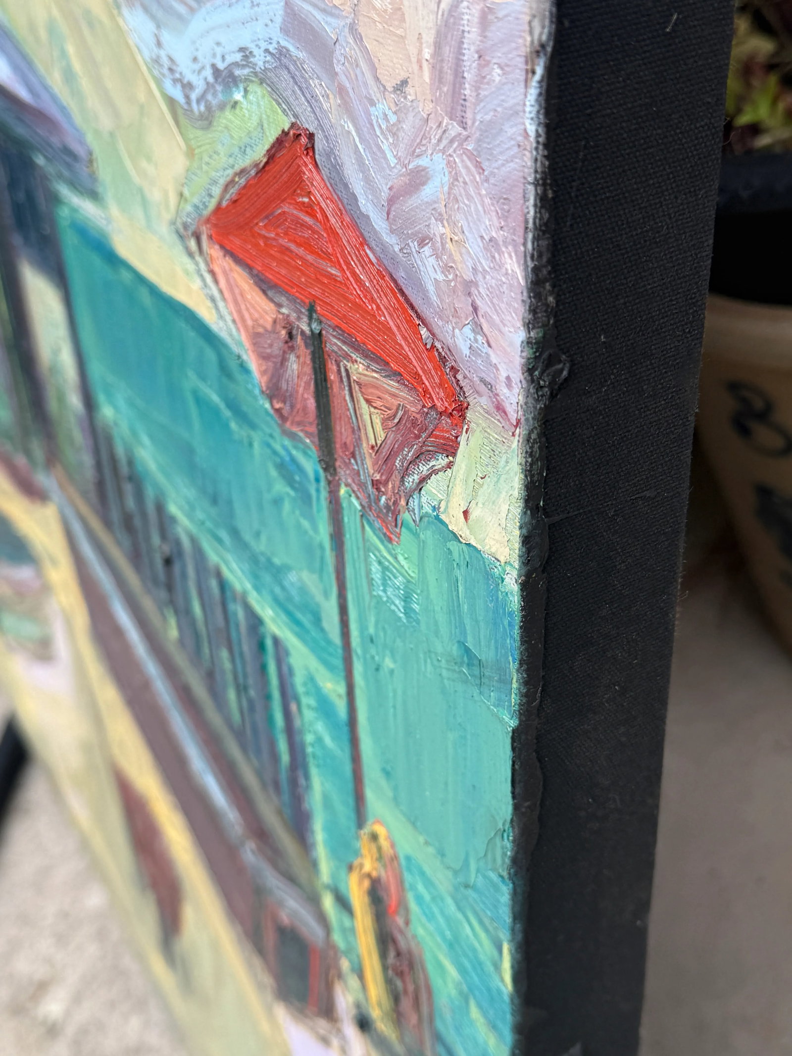 Expressionist California Landscape China Camp Oil Painting Hartman - 6