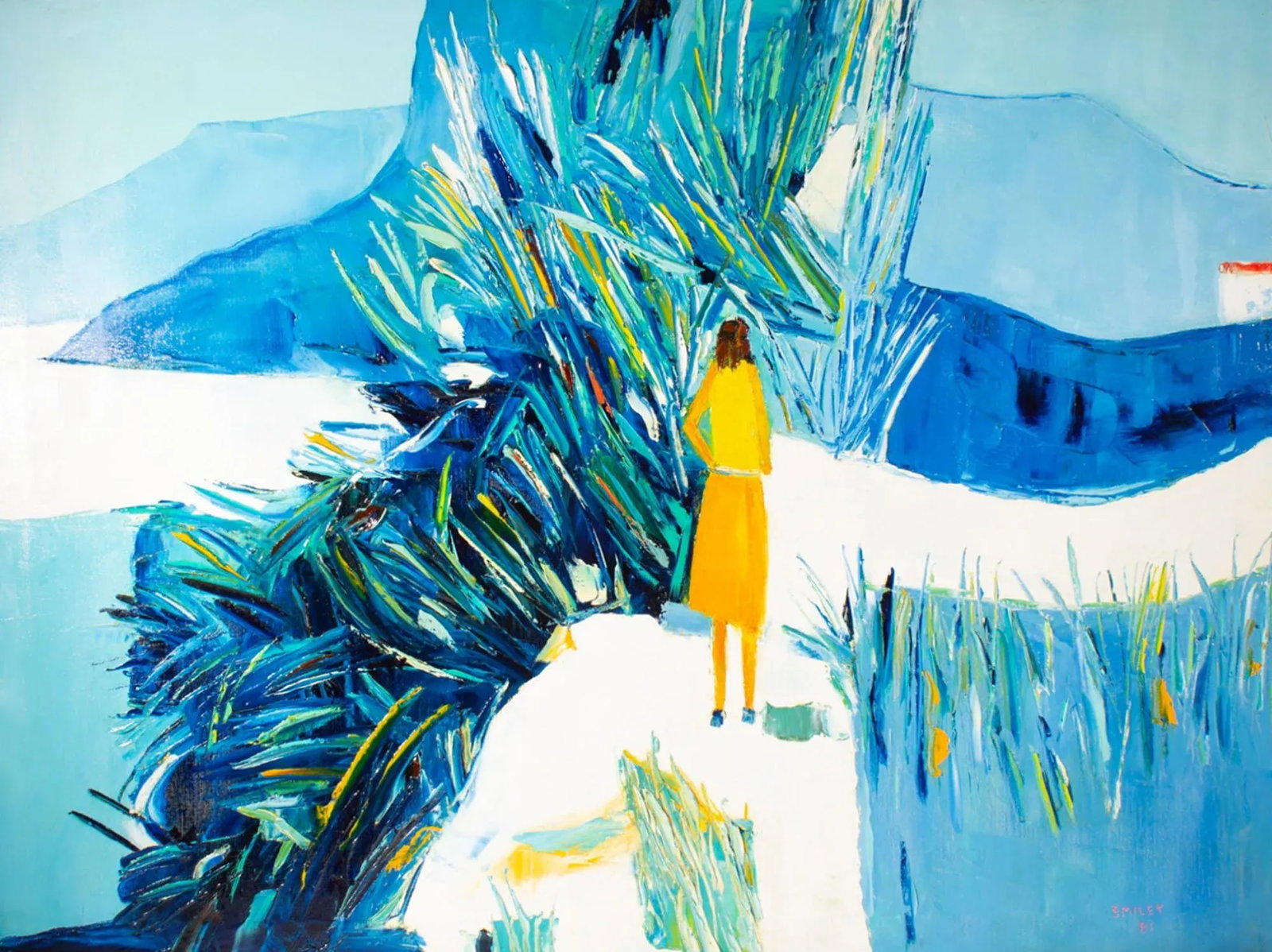 1981 Oil on Canvas Abstract Painting by Sidney Smiley - 2